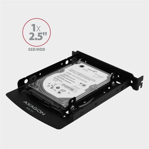 AXAGON RHD-P25 3,5"vagy PCI slotba 2x2,5" SSD/HDD beépítő keret, fekete