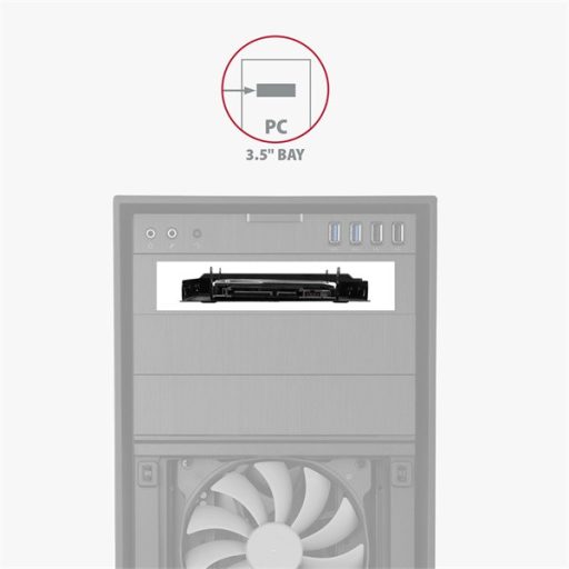 AXAGON RHD-P25 3,5"vagy PCI slotba 2x2,5" SSD/HDD beépítő keret, fekete
