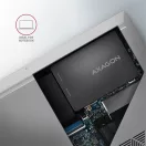 AXAGON RSS-M2B M. 2 SSD ház, fekete