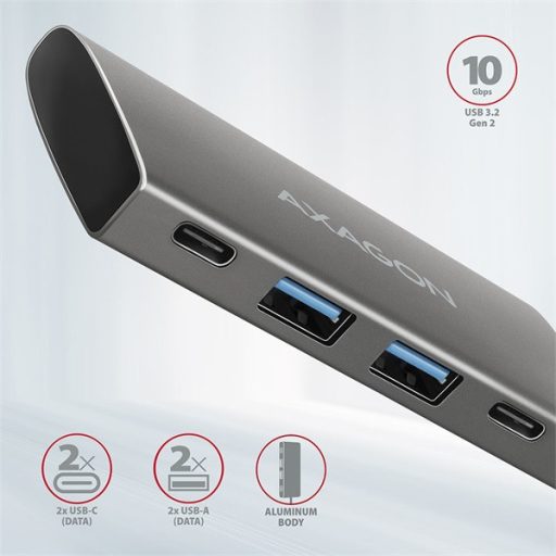 AXAGON HMC-4G2 Superspeed négyportos USB-C HUB