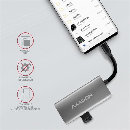 AXAGON HMC-4G2 Superspeed négyportos USB-C HUB