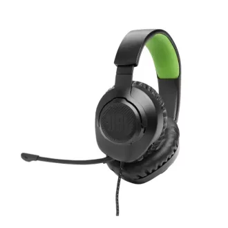   JBL Quantum 100X Console (Vezetékes, gaming fejhallgató levehető mikrofonnal), Fekete/Zöld