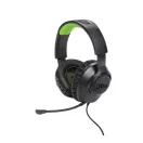 JBL Quantum 100X Console (Vezetékes, gaming fejhallgató levehető mikrofonnal), Fekete/Zöld