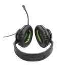 JBL Quantum 100X Console (Vezetékes, gaming fejhallgató levehető mikrofonnal), Fekete/Zöld