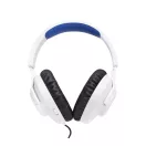 JBL Quantum 100P Console (Vezetékes, gaming fejhallgató levehető mikrofonnal), Fehér/Kék