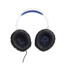 JBL Quantum 100P Console (Vezetékes, gaming fejhallgató levehető mikrofonnal), Fehér/Kék