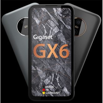   GIGASET GX6 okostelefon, 6,6”, 5G, Bt5.2, NFC, 6/128GB, IP68 víz- és porálló, Dual SIM, Android 12, kivehető akku,fekete