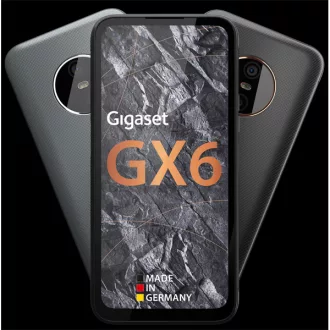  GIGASET GX6 okostelefon, 6,6”, 5G, Bt5.2, NFC, 6/128GB, IP68 víz- és porálló, Dual SIM, Android 12, kivehető akku,fekete