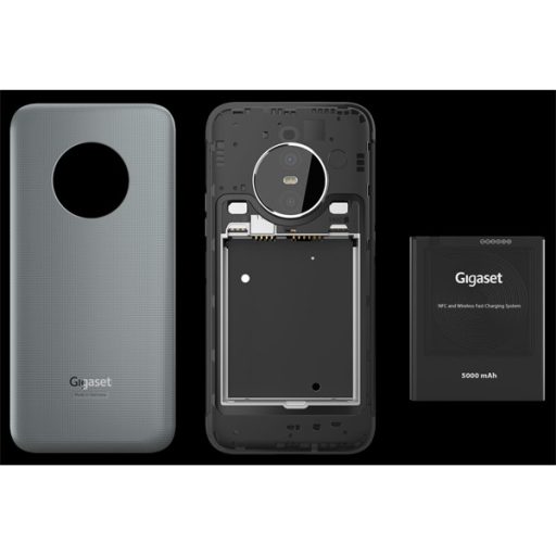 GIGASET GX6 okostelefon, 6,6”, 5G, Bt5.2, NFC, 6/128GB, IP68 víz- és porálló, Dual SIM, Android 12, kivehető akku,szürke