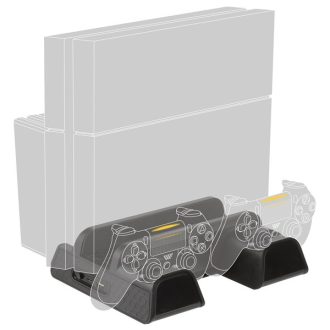   KONIX - MYTHICS PS4 Konzol hűtő + Töltő állomás + Játék tartó, Fekete