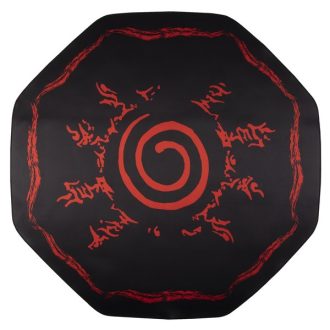   KONIX - NARUTO "Symbol" Gaming Szőnyeg kör alakú 1000x1000mm, Fekete-Piros