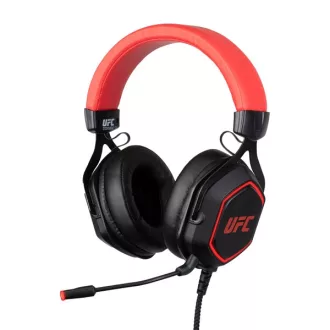   KONIX - UFC 7.1 Fejhallgató Vezetékes Gaming Stereo Mikrofon, Fekete-Piros