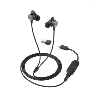   LOGITECH Füllhallgató - Zone True Wired UC Earbuds, Zajszűrős, Grafitszürke