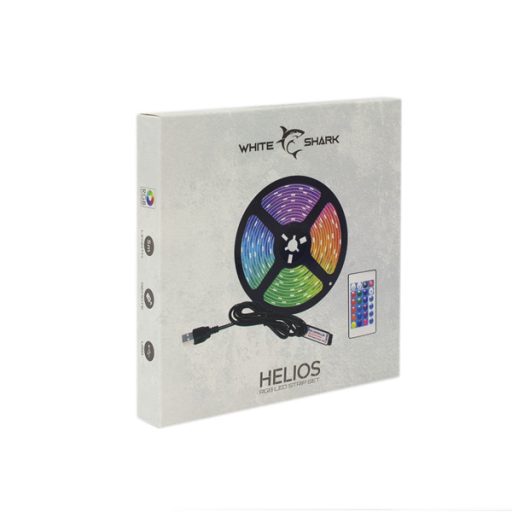 WHITE SHARK HELIOS-5 RGB SMD 0505 LED tekercs, 5m, IP65, távirányítóval