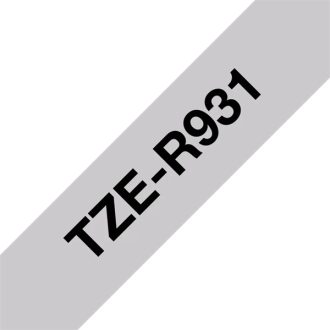   BROTHER Textil szalag TZe-R931, Fekete alapon ezüst, 12mm  0.47", 4 méter
