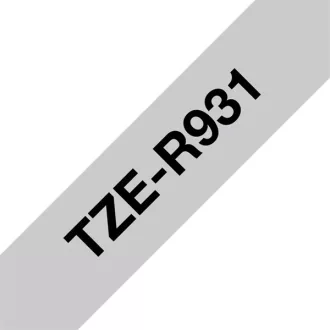   BROTHER Textil szalag TZe-R931, Fekete alapon ezüst, 12mm  0.47", 4 méter
