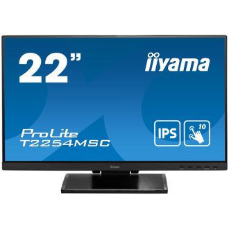   IIYAMA touch IPS monitor 21.5" T2254MSC-B1AG, 1920x1080, 16:9, 250cd/m2, 4ms, HDMI/DP/HDCP, hangszóró