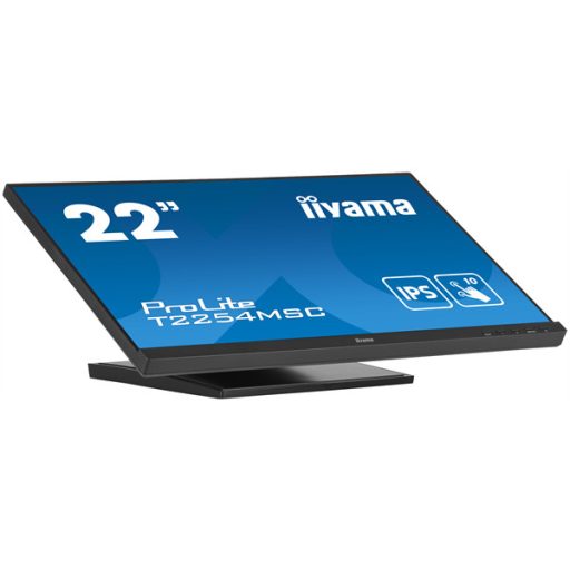 IIYAMA touch IPS monitor 21.5" T2254MSC-B1AG, 1920x1080, 16:9, 250cd/m2, 4ms, HDMI/DP/HDCP, hangszóró