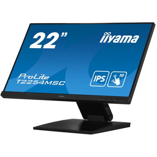 IIYAMA touch IPS monitor 21.5" T2254MSC-B1AG, 1920x1080, 16:9, 250cd/m2, 4ms, HDMI/DP/HDCP, hangszóró