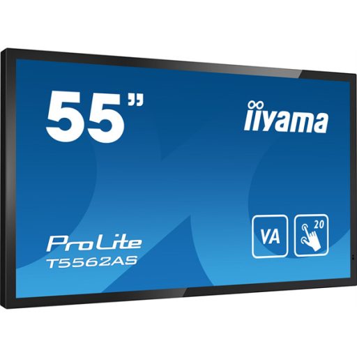 iiyama 24/7 interaktív kijelző, 54,6", 3840x2160, 16:9, 500cd, 8ms, 1200:1, HDMI/USB/Ethernet, T5562AS