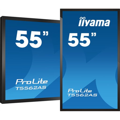 iiyama 24/7 interaktív kijelző, 54,6", 3840x2160, 16:9, 500cd, 8ms, 1200:1, HDMI/USB/Ethernet, T5562AS