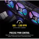 CORSAIR Rendszerhűtő Ventilátor, LL120 RGB LED, 12cm, fekete