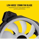 CORSAIR Rendszerhűtő Ventilátor, LL120 RGB LED, 12cm, fekete