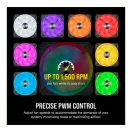 CORSAIR Rendszerhűtő Ventilátor, iCUE QL120 RGB, 12cm, fekete