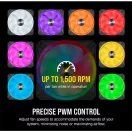 CORSAIR Rendszerhűtő Ventilátor, iCUE QL120 RGB + Lighting Node CORE Kontroller, 12cm, fekete, 3db/csomag