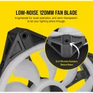 CORSAIR Rendszerhűtő Ventilátor, iCUE QL120 RGB + Lighting Node CORE Kontroller, 12cm, fekete, 3db/csomag
