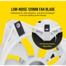 CORSAIR Rendszerhűtő Ventilátor, iCUE QL120 RGB + Lighting Node CORE Kontroller, 12cm, fehér, 3db/csomag