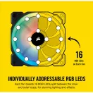 CORSAIR Rendszerhűtő Ventilátor, LL140 RGB, 14cm, fekete