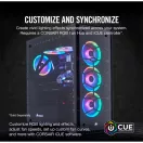 CORSAIR Rendszerhűtő Ventilátor, LL140 RGB, 14cm, fekete