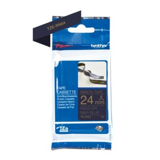   Brother textil szalag TZE-RN54, Sötétkék alapon arany, 24mm, 4m