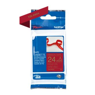   Brother textil szalag TZE-RW54, Bordó alapon arany, 24mm, 4m