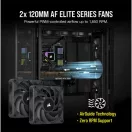 CORSAIR CPU hűtő iCUE H100i RGB ELITE (vízhűtés), 2 Ventilátoros, LGA1700 támogatással, fekete