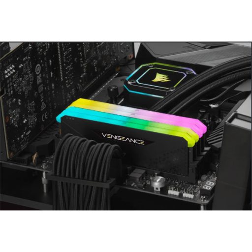 CORSAIR Memória VENGEANCE RGB DDR4 16GB 3200MHz C16 RS (Kit of 2), fekete