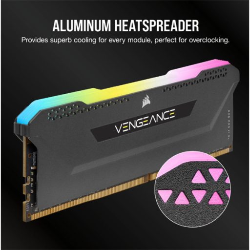 CORSAIR Memória VENGEANCE RGB PRO DDR4 32GB 3600MHz C18 SL (Kit of 2), fekete