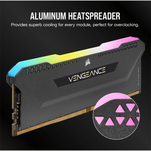 CORSAIR Memória VENGEANCE RGB PRO DDR4 16GB 3200MHz C16 (Kit of 2), fekete