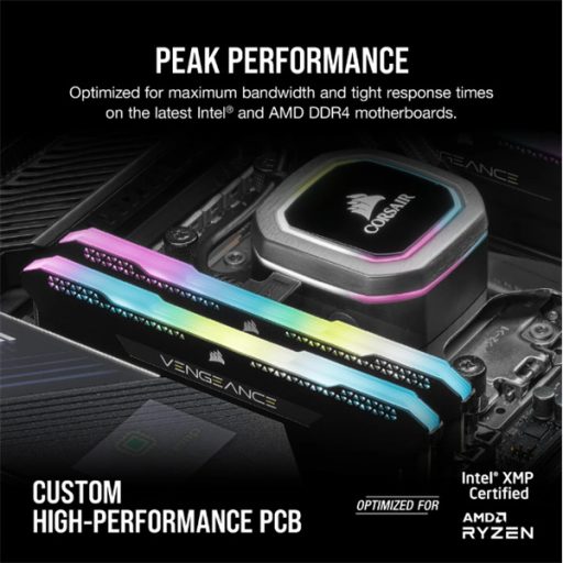 CORSAIR Memória VENGEANCE RGB PRO DDR4 32GB 3200MHz C16 SL (Kit of 2), fekete