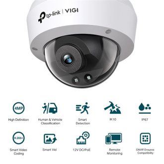   TP-LINK IP Kamera kültéri/beltéri éjjellátó 3 Megapixel, 4mm Objektív, VIGI C240I(4mm)