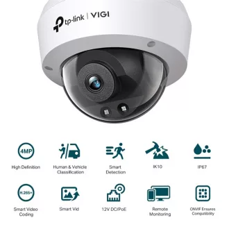   TP-LINK IP Kamera kültéri/beltéri éjjellátó 3 Megapixel, 4mm Objektív, VIGI C240I(4MM)
