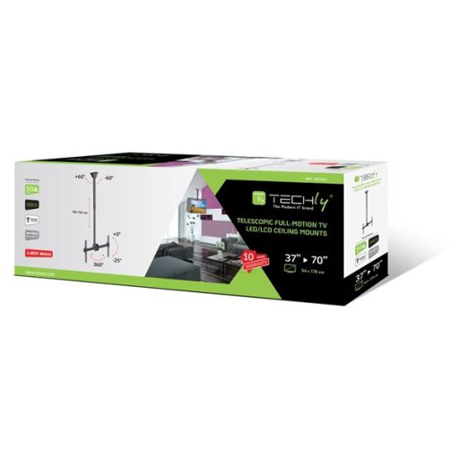TECHLY ICA-CPLB 946L teleszkópos mennyezeti LCD TV konzol, 37-70"