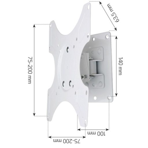 TECHLY ICA-LCD 2900WH fali konzol, 19-37" LCD kijelzőhöz, fehér
