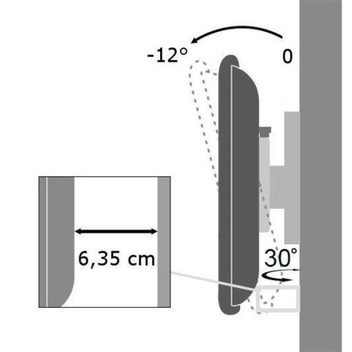 TECHLY ICA-LCD 2900WH fali konzol, 19-37" LCD kijelzőhöz, fehér