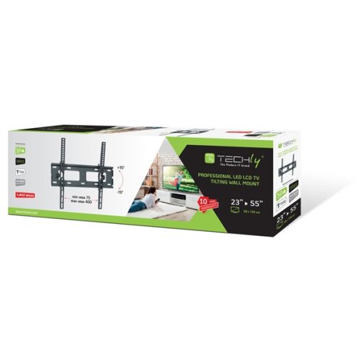 TECHLY ICA-PLB 131M dönthető fali konzol 23-55" LCD kijelzőhöz, fekete