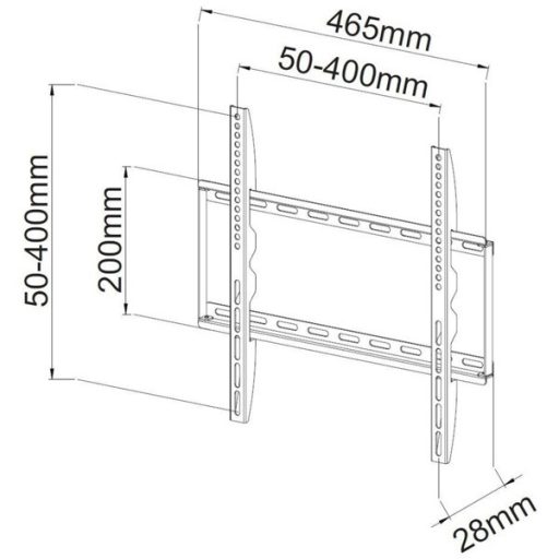 TECHLY ICA-PLB 162MW fix fali konzol, 23-55" LCD kijelzőhöz, ultra slim, fehér