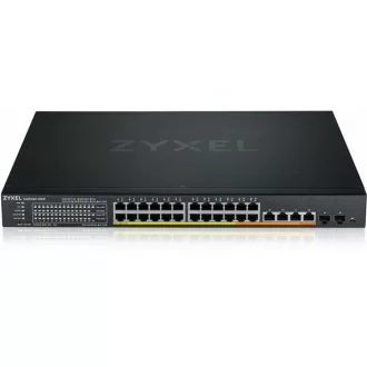  ZYXEL Switch 24-port 2.5GbE Smart Managed Layer 2 PoE 700W 22xPoE+/8xPoE++ Switch with 4 10GbE and, XMG1930-30HP-ZZ0101F