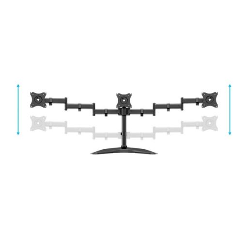 MULTIBRACKETS Asztali állvány (3 képernyős rögzítőkar), M Deskstand Basic Triple (15-27", max.VESA: 100x100 mm, 6 kg)
