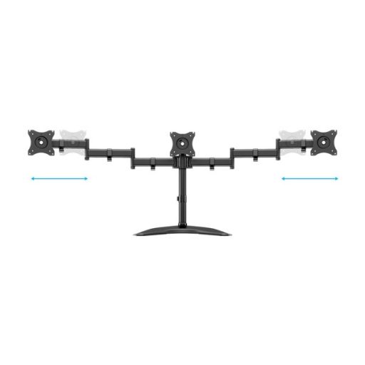 MULTIBRACKETS Asztali állvány (3 képernyős rögzítőkar), M Deskstand Basic Triple (15-27", max.VESA: 100x100 mm, 6 kg)